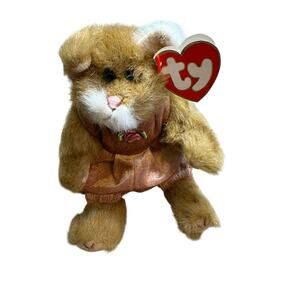 NWT Cat Kitten Plush Lovey Orange Tabby White Velvet Jumper Toy Gift Play Kids